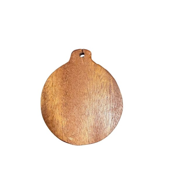 Handcrafted Wooden Christmas Ornament With Engraved "Christmas In Jesus" Design - Picture 2 of 4